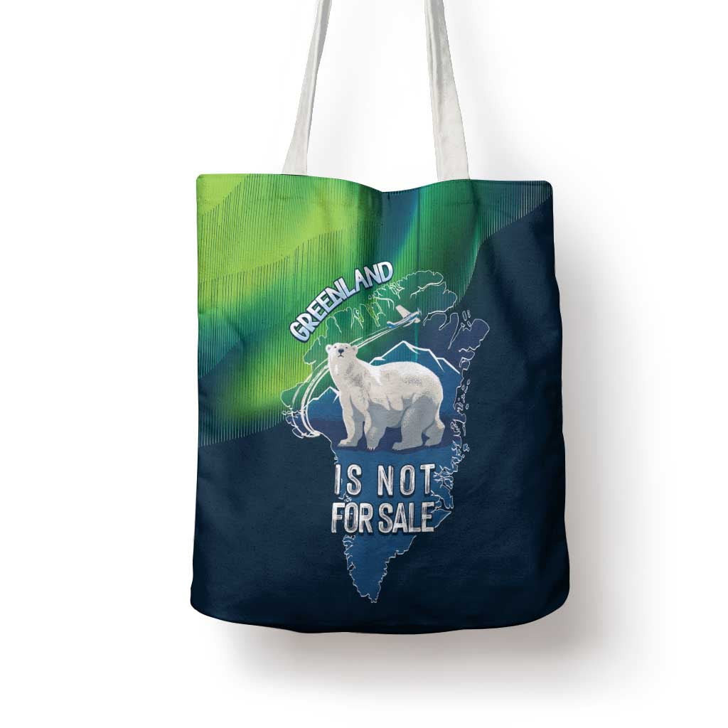 Greenland Is Not For Sale Tote Bag Arctic Aurora Borealis