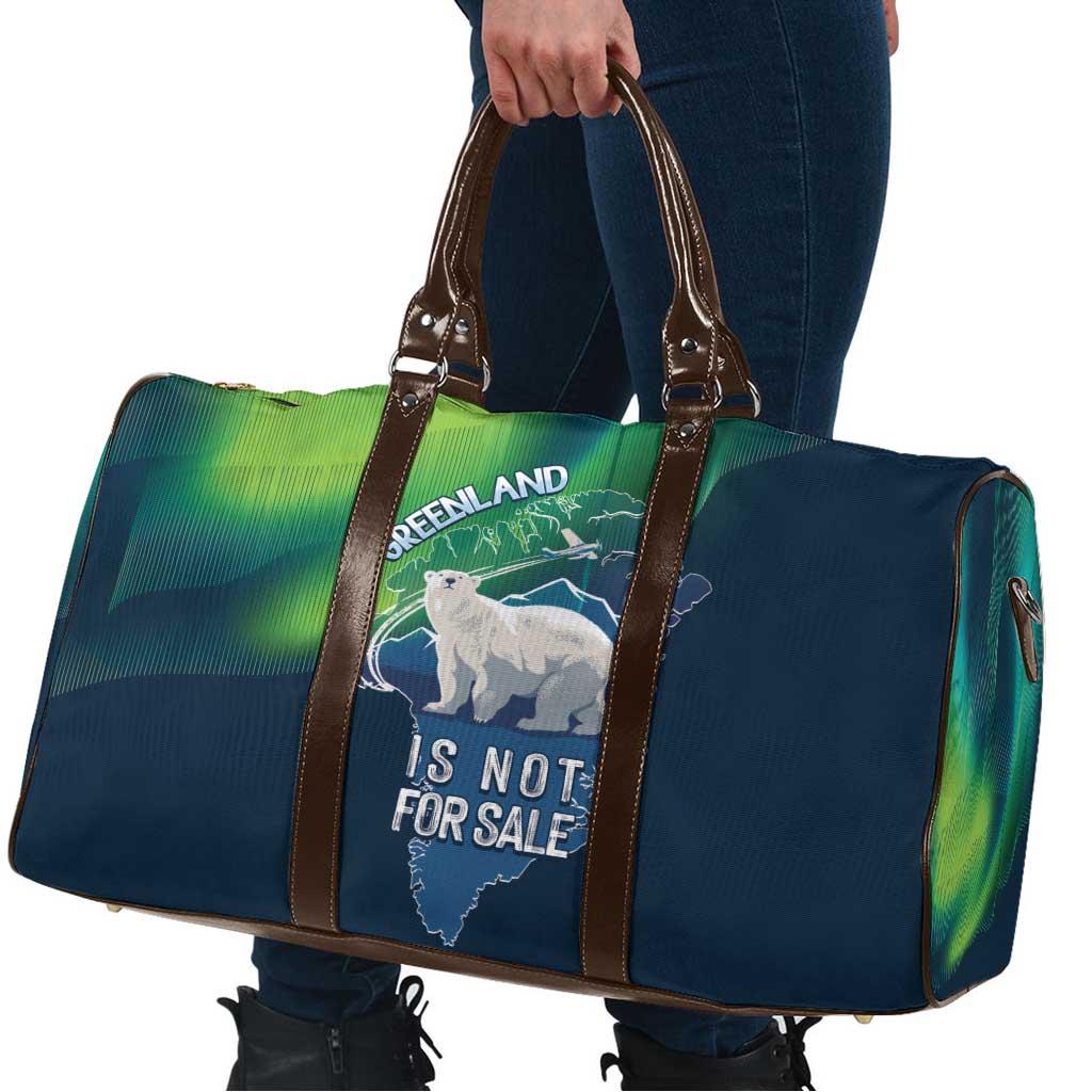 Greenland Is Not For Sale Travel Bag Arctic Aurora Borealis