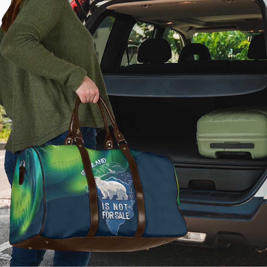 Greenland Is Not For Sale Travel Bag Arctic Aurora Borealis