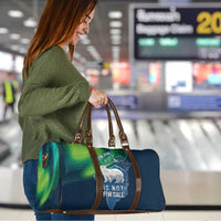 Greenland Is Not For Sale Travel Bag Arctic Aurora Borealis