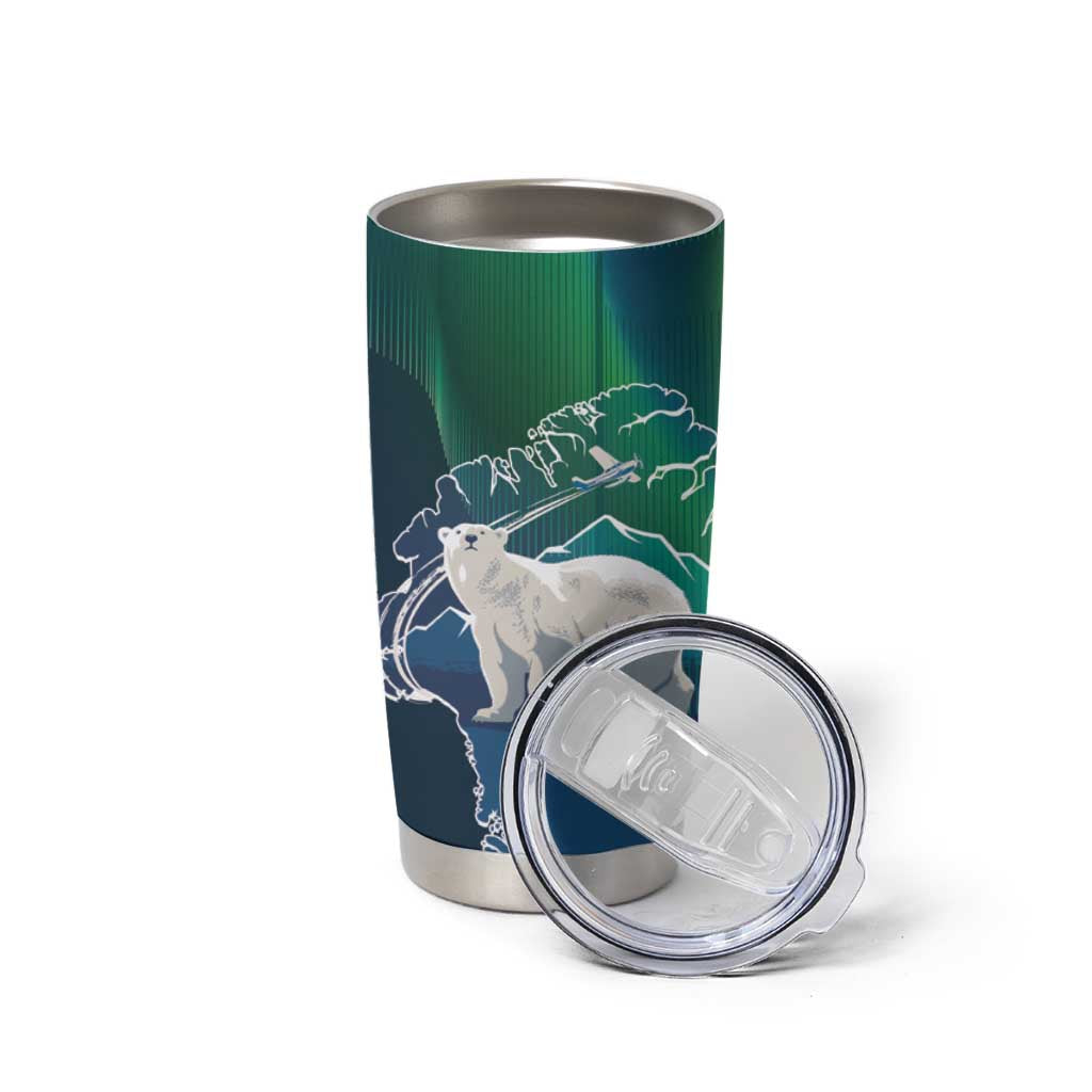 Greenland Is Not For Sale Tumbler Cup Arctic Aurora Borealis