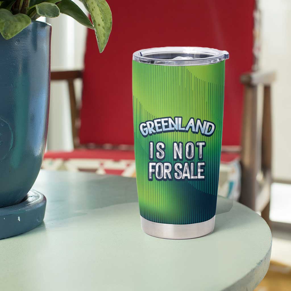 Greenland Is Not For Sale Tumbler Cup Arctic Aurora Borealis
