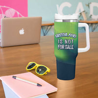 Greenland Is Not For Sale Tumbler With Handle Arctic Aurora Borealis