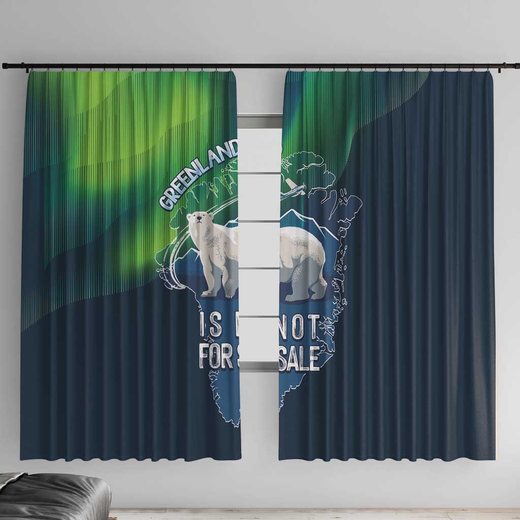 Greenland Is Not For Sale Window Curtain Arctic Aurora Borealis