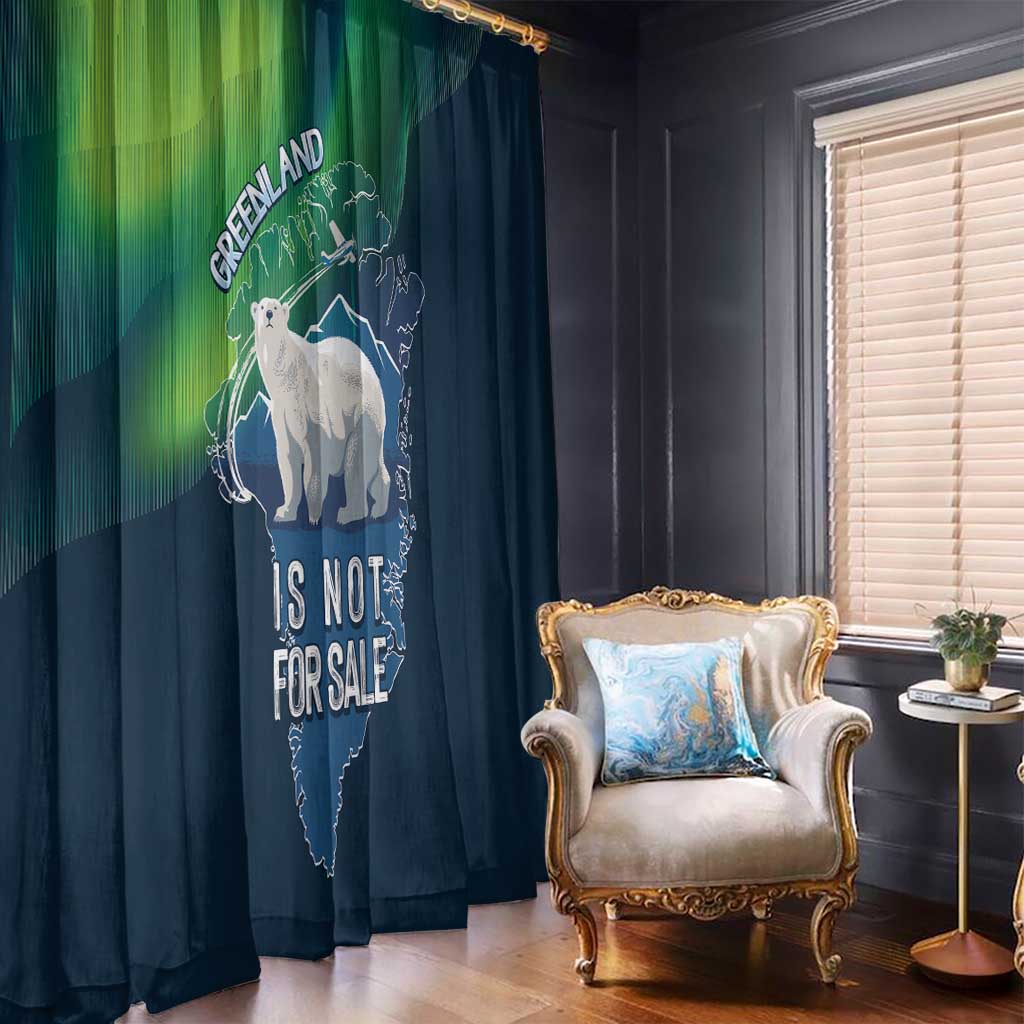 Greenland Is Not For Sale Window Curtain Arctic Aurora Borealis