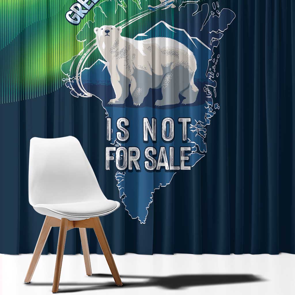 Greenland Is Not For Sale Window Curtain Arctic Aurora Borealis