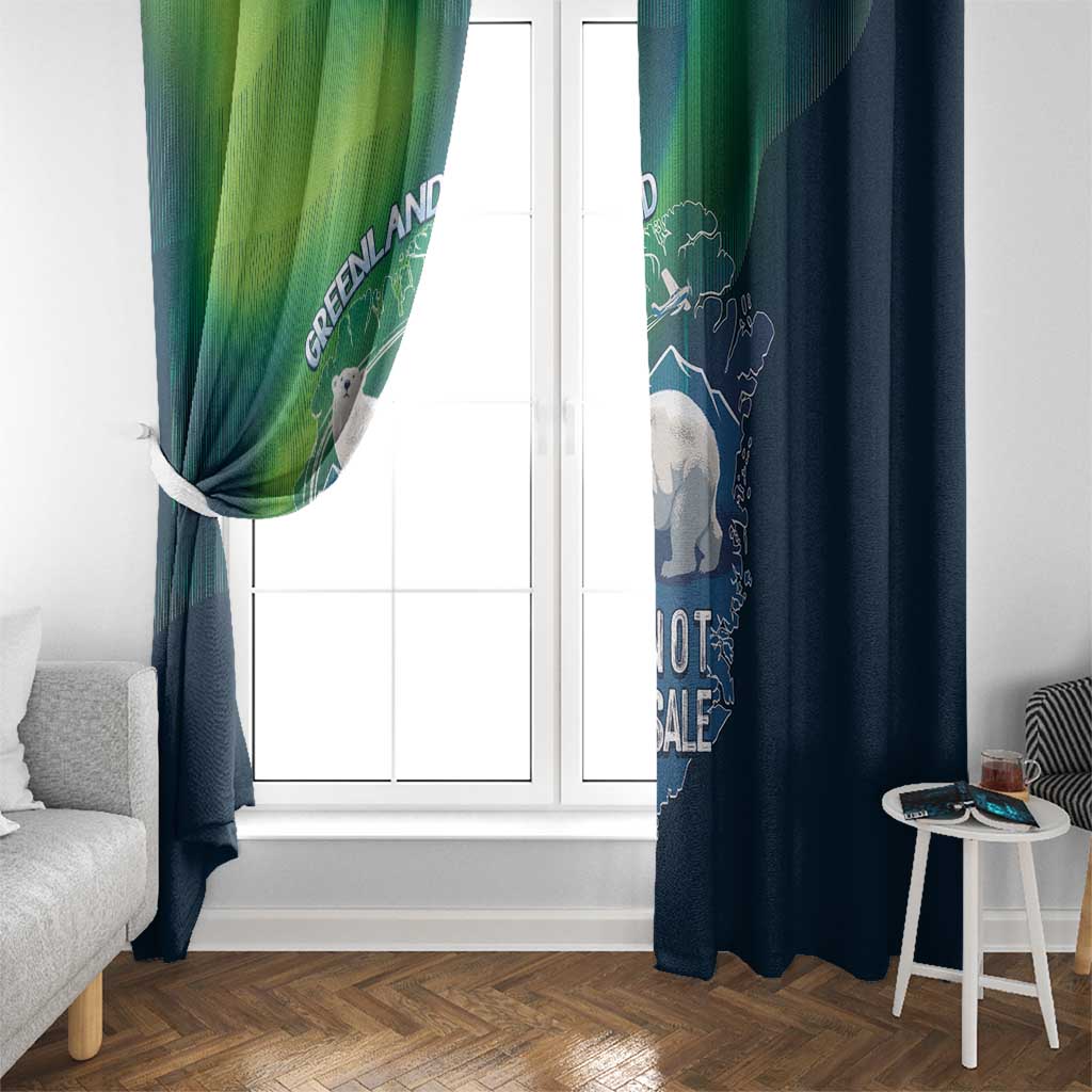 Greenland Is Not For Sale Window Curtain Arctic Aurora Borealis