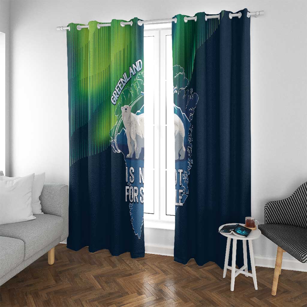 Greenland Is Not For Sale Window Curtain Arctic Aurora Borealis