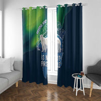 Greenland Is Not For Sale Window Curtain Arctic Aurora Borealis