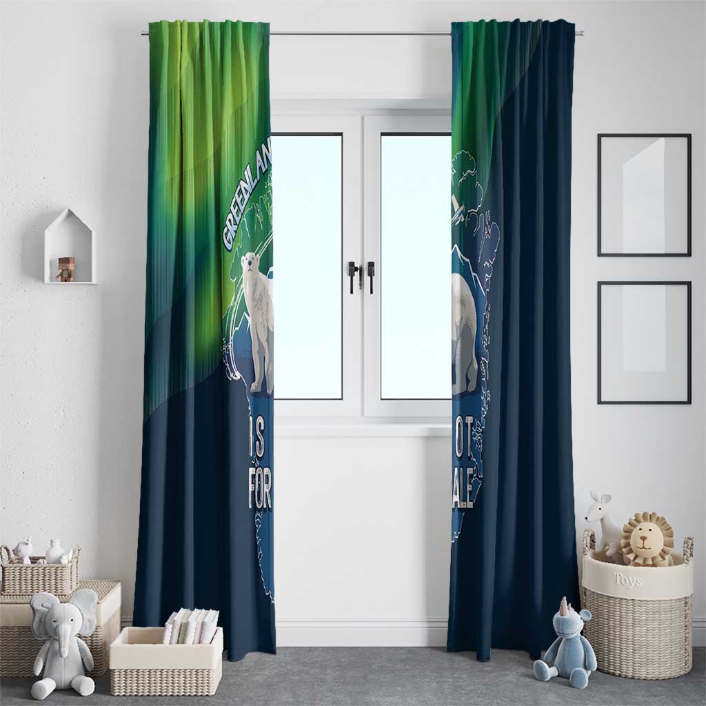 Greenland Is Not For Sale Window Curtain Arctic Aurora Borealis