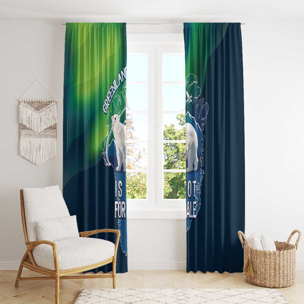 Greenland Is Not For Sale Window Curtain Arctic Aurora Borealis