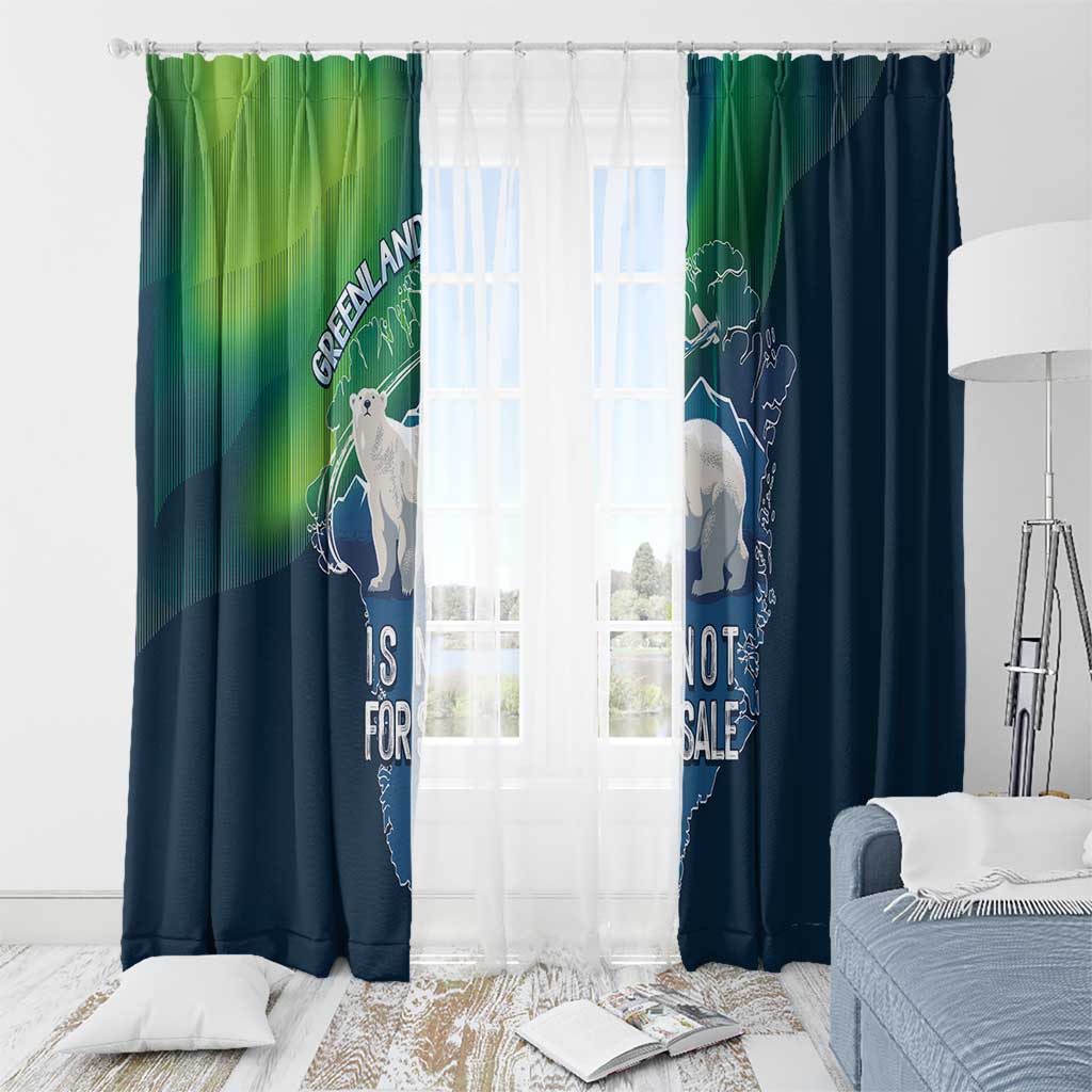 Greenland Is Not For Sale Window Curtain Arctic Aurora Borealis
