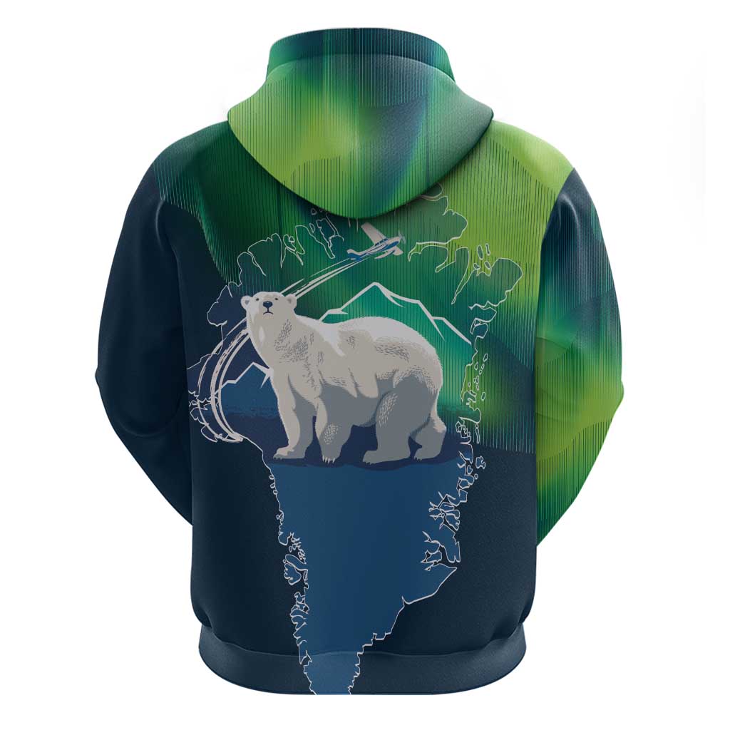 Greenland Is Not For Sale Zip Hoodie Arctic Aurora Borealis