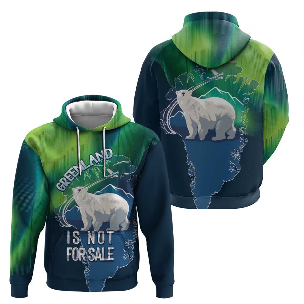 Greenland Is Not For Sale Zip Hoodie Arctic Aurora Borealis
