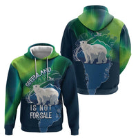 Greenland Is Not For Sale Zip Hoodie Arctic Aurora Borealis
