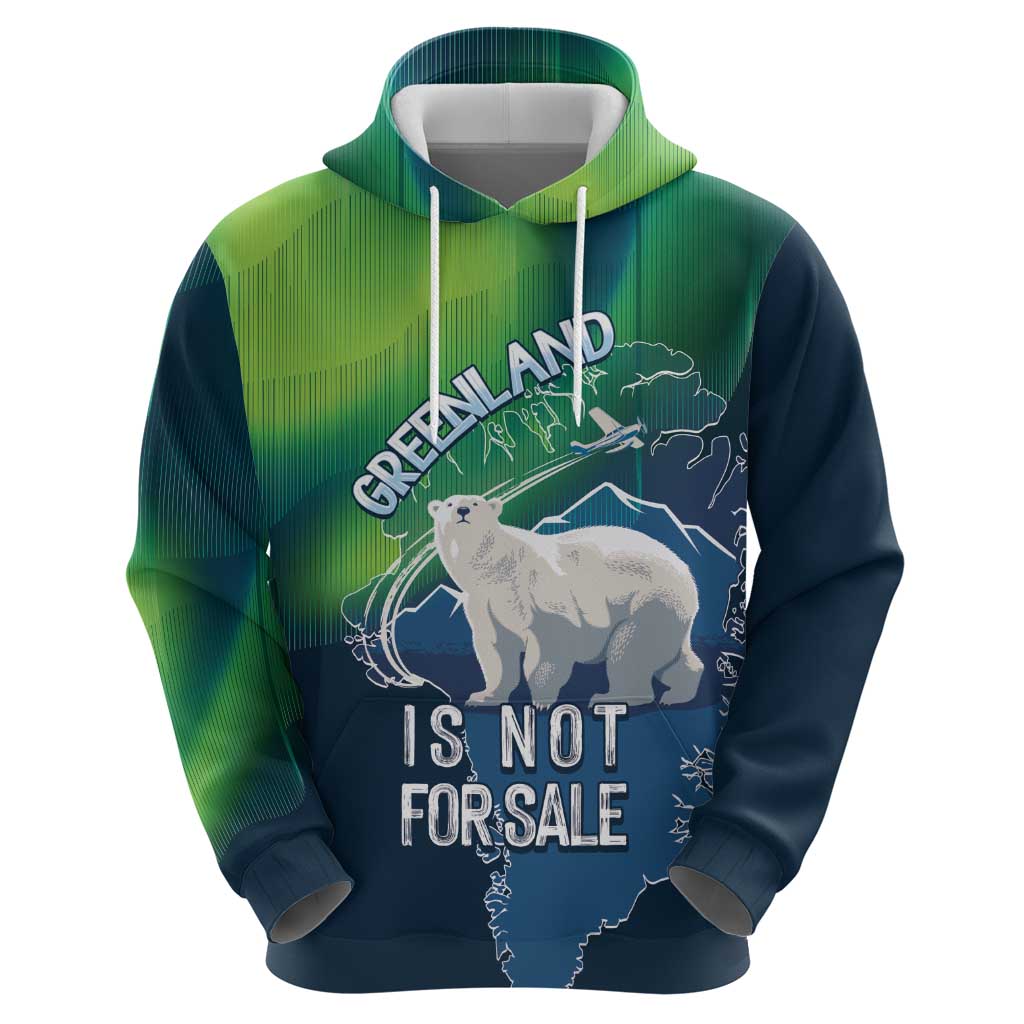 Greenland Is Not For Sale Zip Hoodie Arctic Aurora Borealis