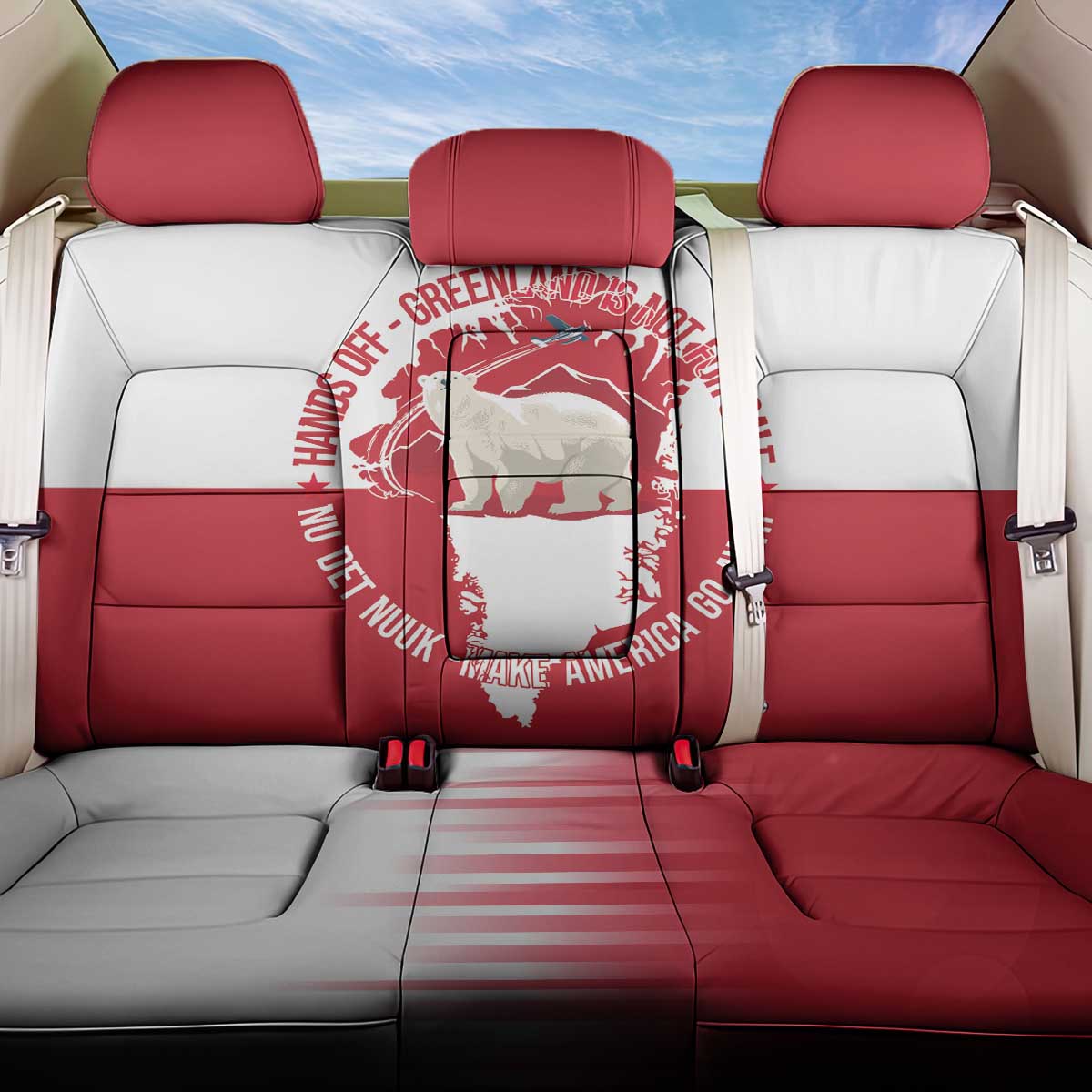 Nu Det Nuuk Greenland Not For Sale Back Car Seat Cover