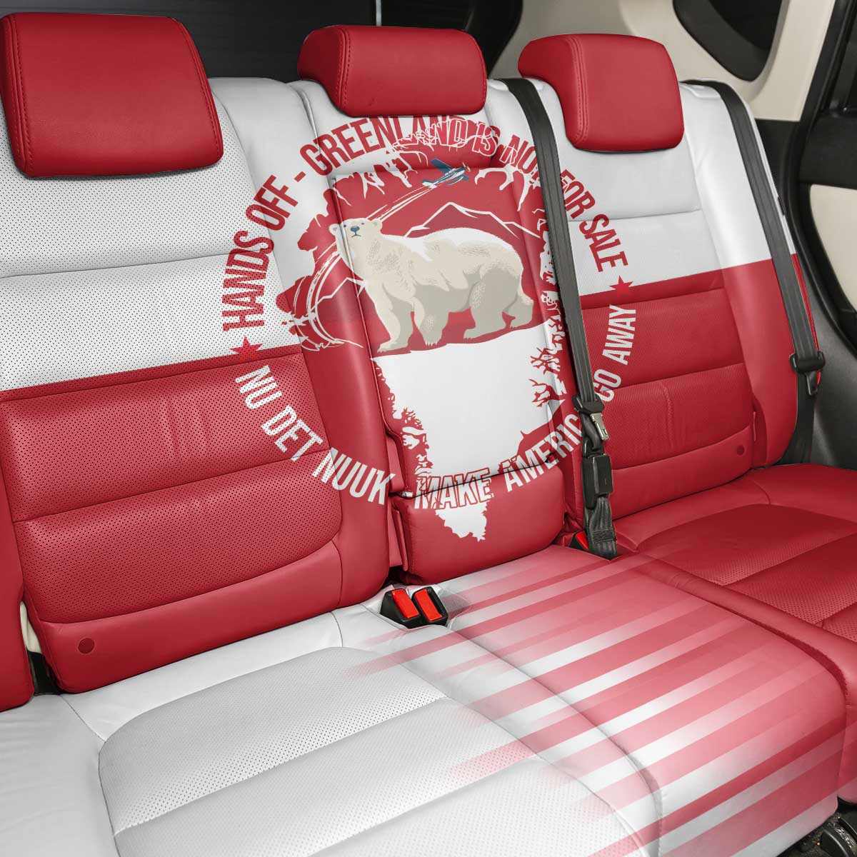 Nu Det Nuuk Greenland Not For Sale Back Car Seat Cover