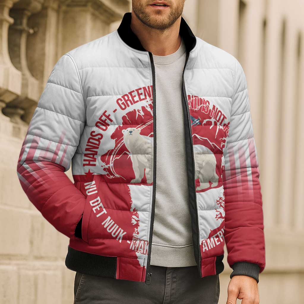 Nu Det Nuuk Greenland Not For Sale Bomber Puffer Jacket