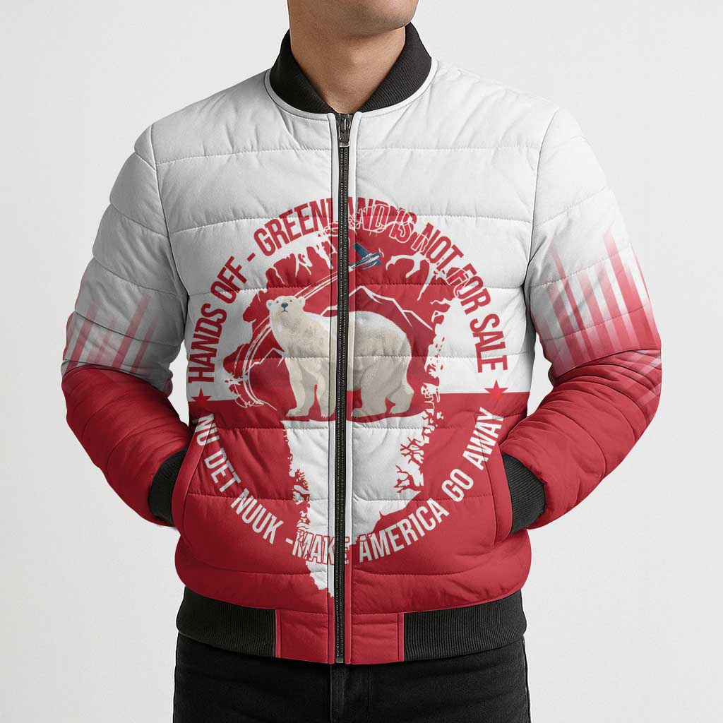 Nu Det Nuuk Greenland Not For Sale Bomber Puffer Jacket