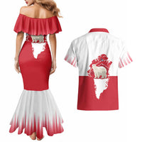 Nu Det Nuuk Greenland Not For Sale Couples Matching Mermaid Dress and Hawaiian Shirt