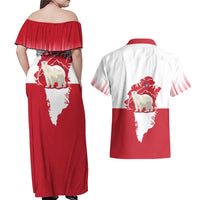 Nu Det Nuuk Greenland Not For Sale Couples Matching Off Shoulder Maxi Dress and Hawaiian Shirt
