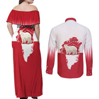 Nu Det Nuuk Greenland Not For Sale Couples Matching Off Shoulder Maxi Dress and Long Sleeve Button Shirt
