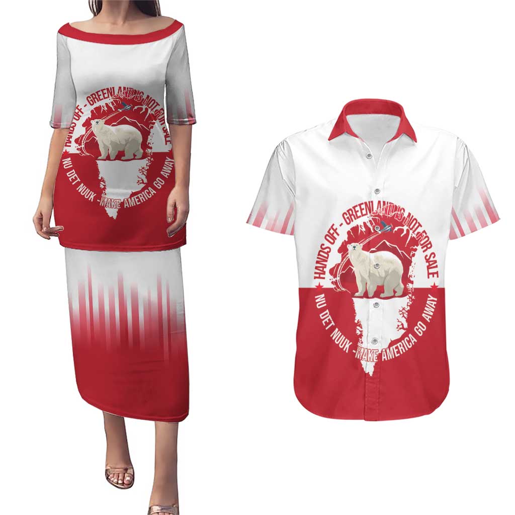 Nu Det Nuuk Greenland Not For Sale Couples Matching Puletasi and Hawaiian Shirt