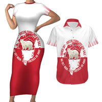 Nu Det Nuuk Greenland Not For Sale Couples Matching Short Sleeve Bodycon Dress and Hawaiian Shirt
