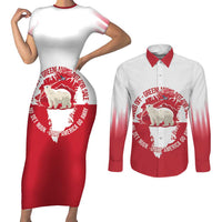 Nu Det Nuuk Greenland Not For Sale Couples Matching Short Sleeve Bodycon Dress and Long Sleeve Button Shirt