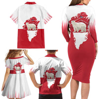 Nu Det Nuuk Greenland Not For Sale Family Matching Long Sleeve Bodycon Dress and Hawaiian Shirt