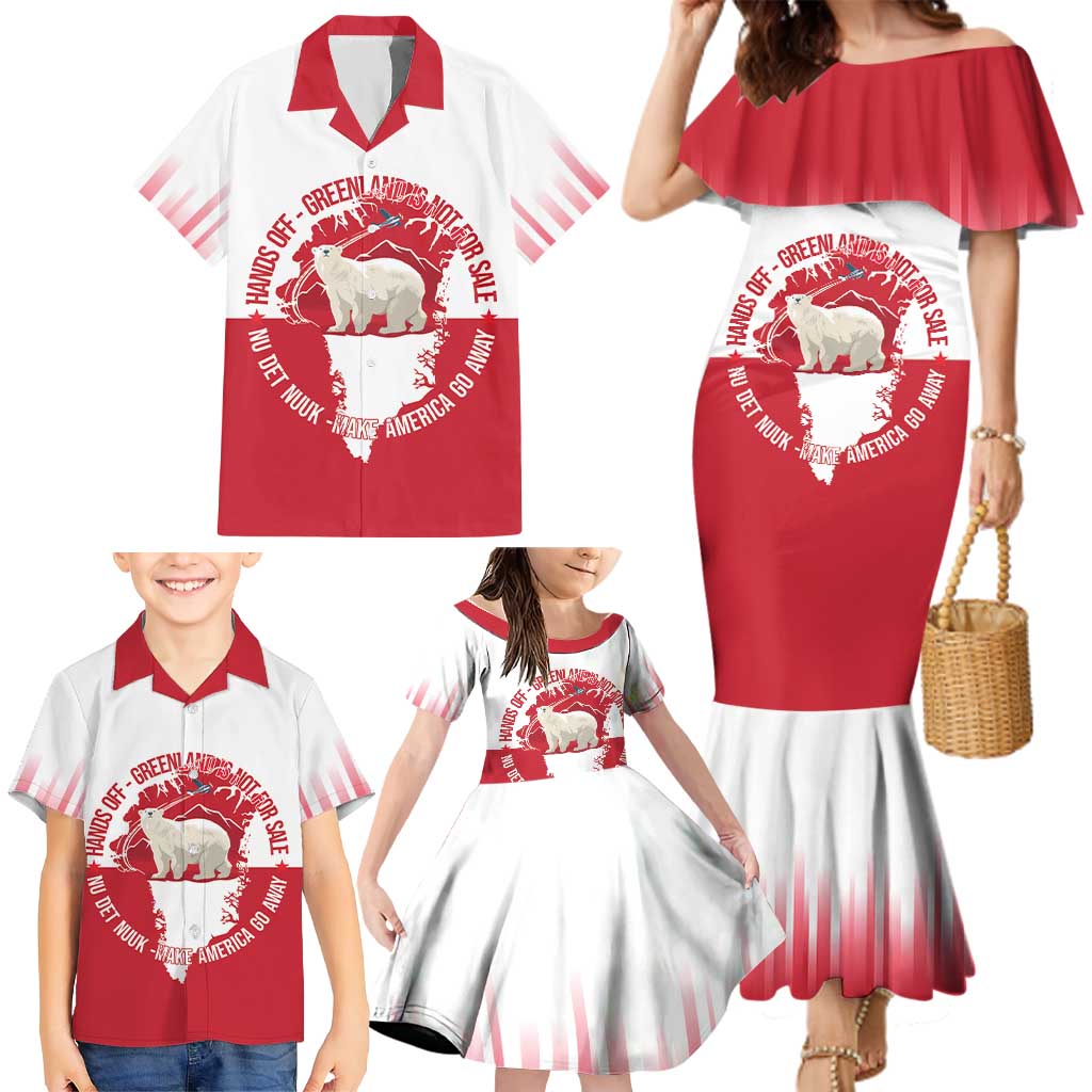 Nu Det Nuuk Greenland Not For Sale Family Matching Mermaid Dress and Hawaiian Shirt