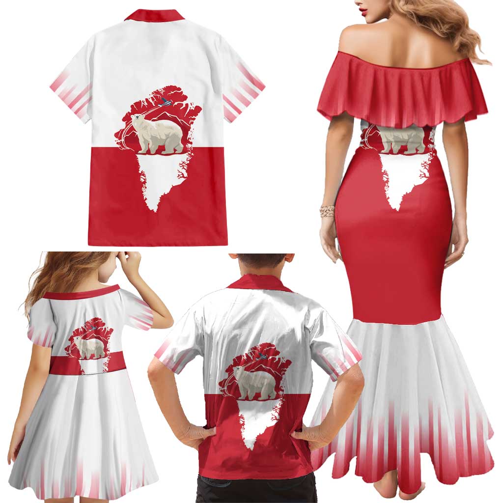 Nu Det Nuuk Greenland Not For Sale Family Matching Mermaid Dress and Hawaiian Shirt