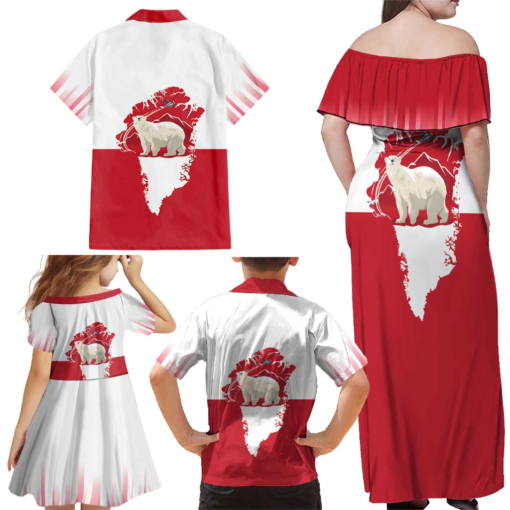 Nu Det Nuuk Greenland Not For Sale Family Matching Off Shoulder Maxi Dress and Hawaiian Shirt