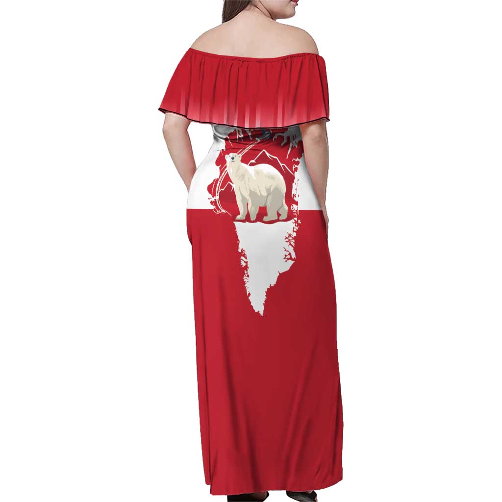 Nu Det Nuuk Greenland Not For Sale Family Matching Off Shoulder Maxi Dress and Hawaiian Shirt
