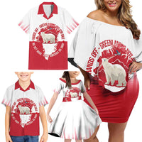 Nu Det Nuuk Greenland Not For Sale Family Matching Off Shoulder Short Dress and Hawaiian Shirt