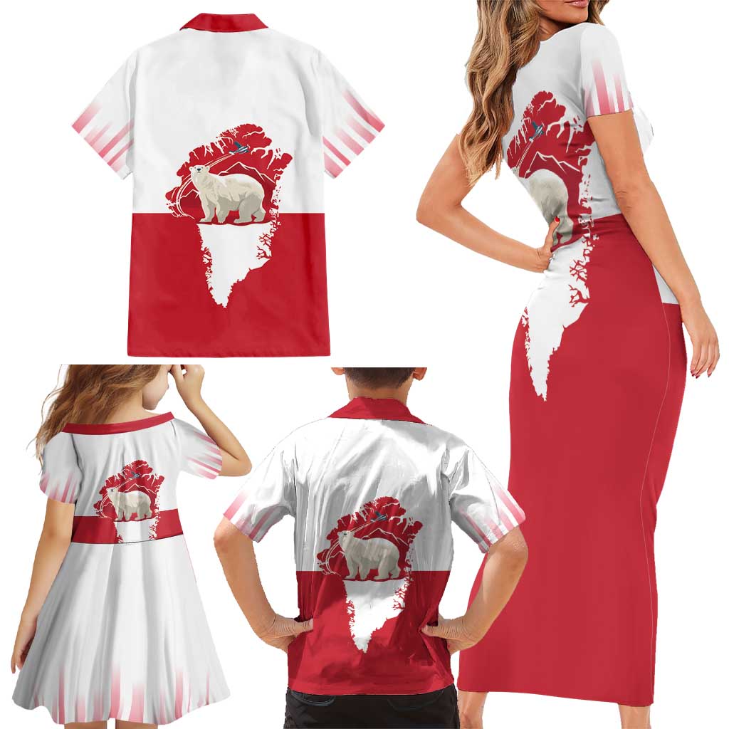 Nu Det Nuuk Greenland Not For Sale Family Matching Short Sleeve Bodycon Dress and Hawaiian Shirt