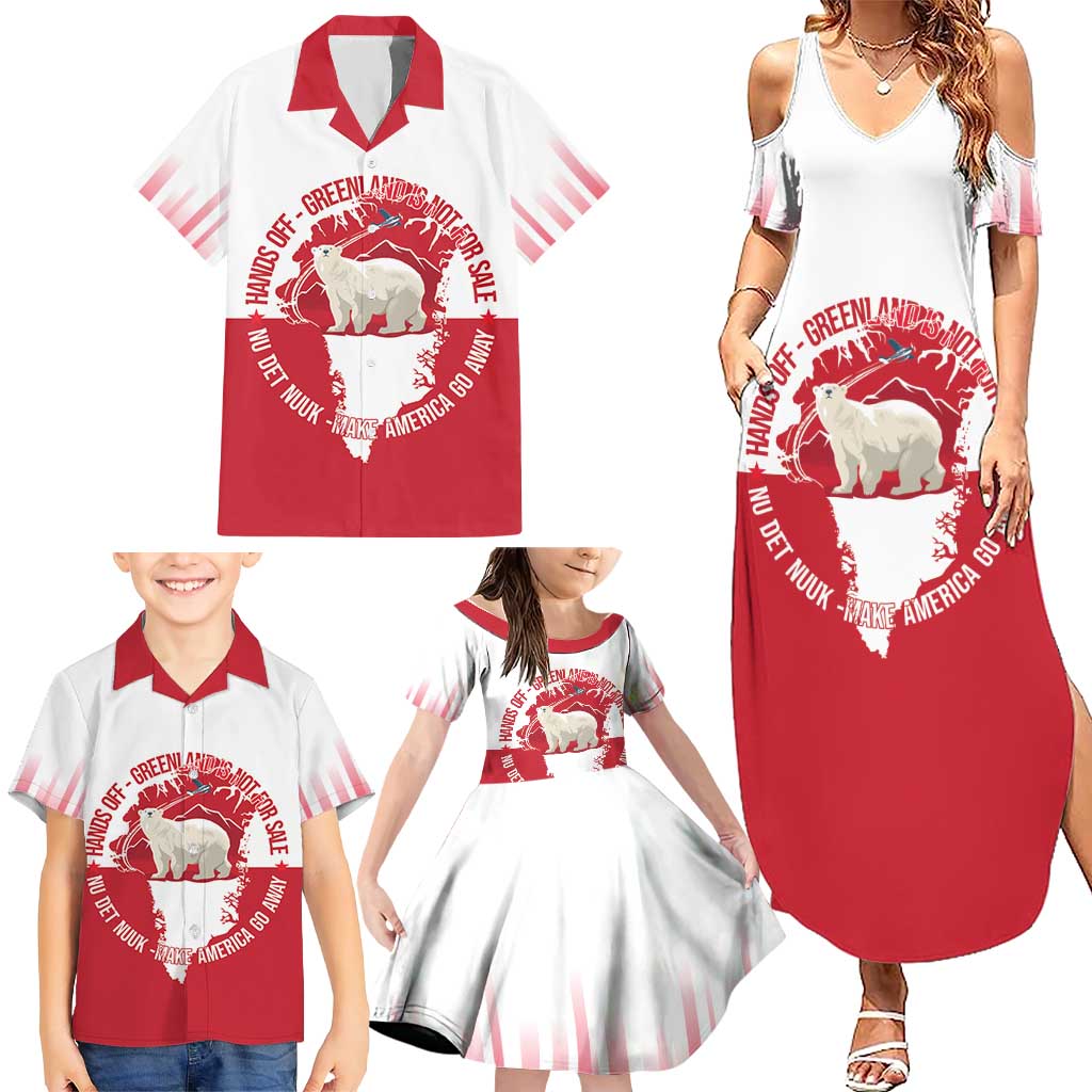 Nu Det Nuuk Greenland Not For Sale Family Matching Summer Maxi Dress and Hawaiian Shirt
