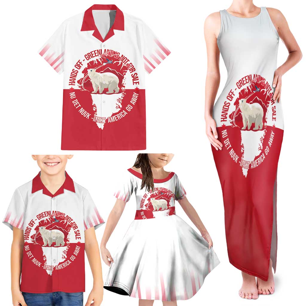 Nu Det Nuuk Greenland Not For Sale Family Matching Tank Maxi Dress and Hawaiian Shirt