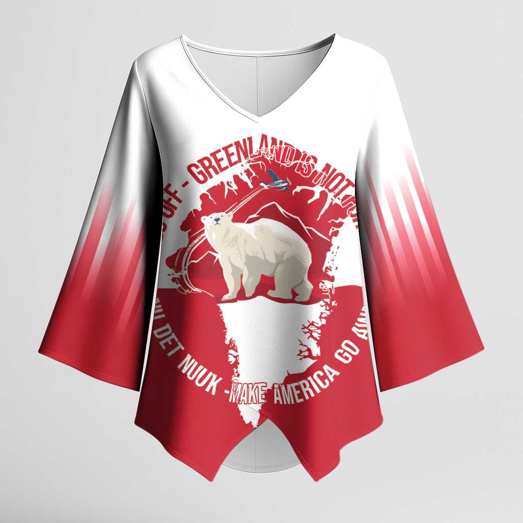 Nu Det Nuuk Greenland Not For Sale Kimono Sleeve Blouse