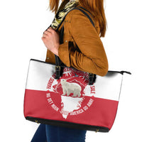 Nu Det Nuuk Greenland Not For Sale Leather Tote Bag