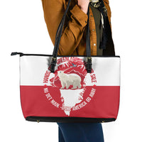 Nu Det Nuuk Greenland Not For Sale Leather Tote Bag
