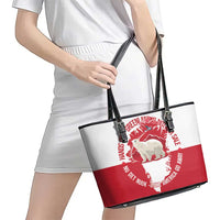 Nu Det Nuuk Greenland Not For Sale Leather Tote Bag