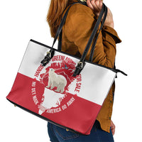 Nu Det Nuuk Greenland Not For Sale Leather Tote Bag