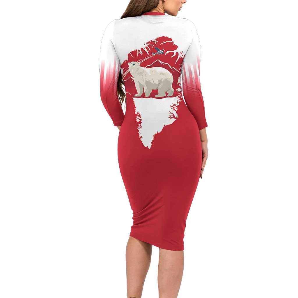 Nu Det Nuuk Greenland Not For Sale Long Sleeve Bodycon Dress