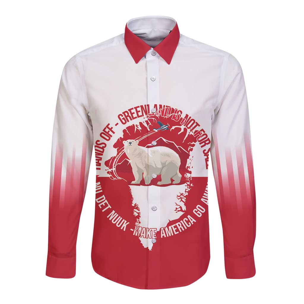 Nu Det Nuuk Greenland Not For Sale Long Sleeve Button Shirt