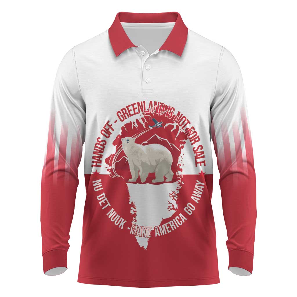 Nu Det Nuuk Greenland Not For Sale Long Sleeve Polo Shirt