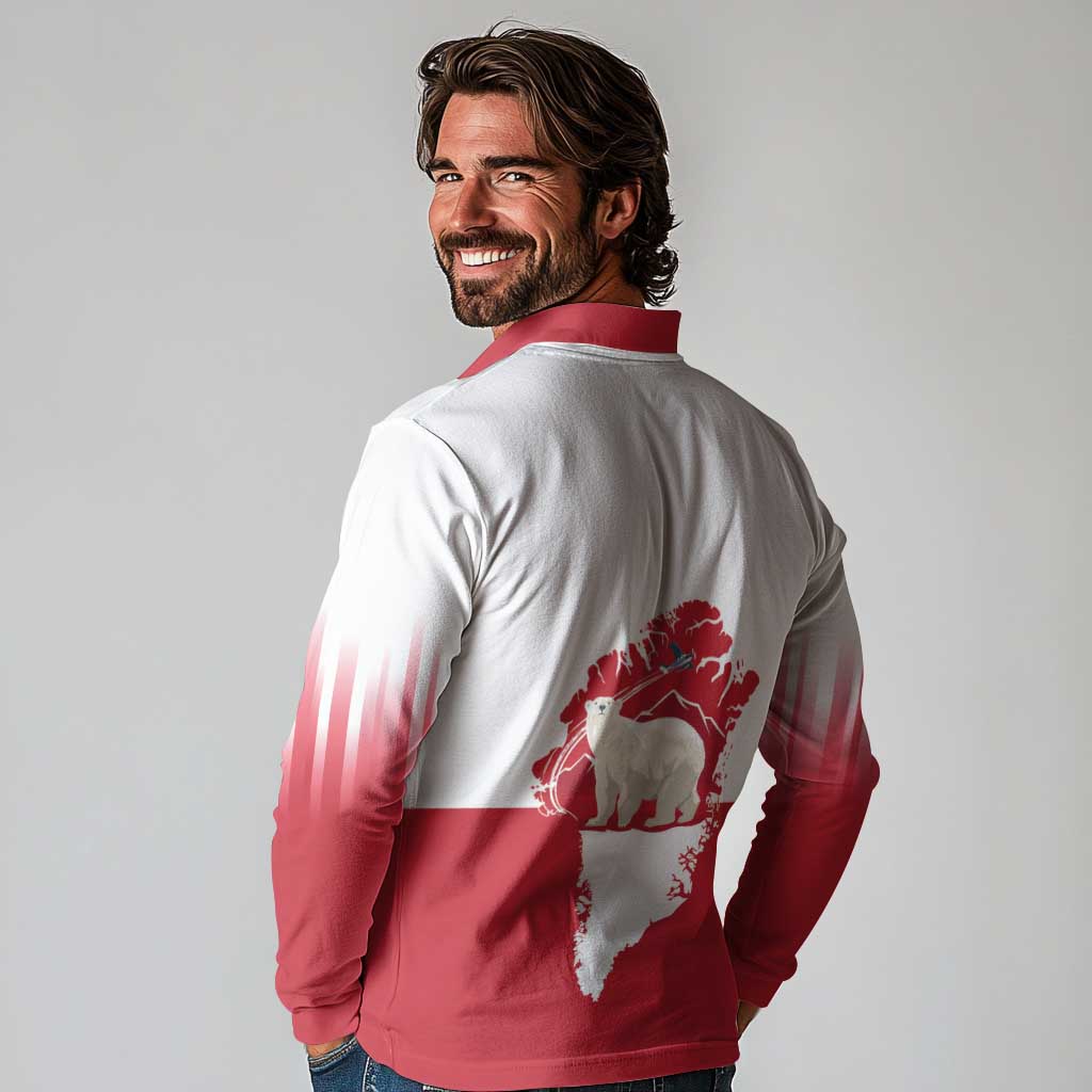 Nu Det Nuuk Greenland Not For Sale Long Sleeve Polo Shirt