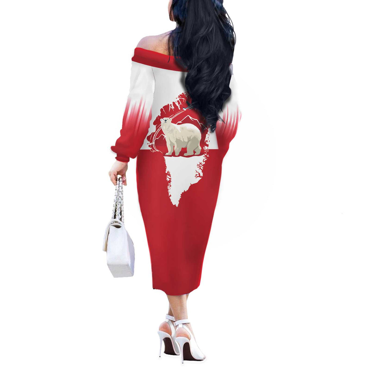 Nu Det Nuuk Greenland Not For Sale Off The Shoulder Long Sleeve Dress