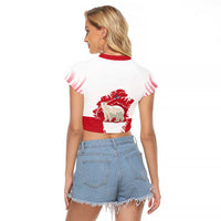 Nu Det Nuuk Greenland Not For Sale Raglan Cropped T Shirt
